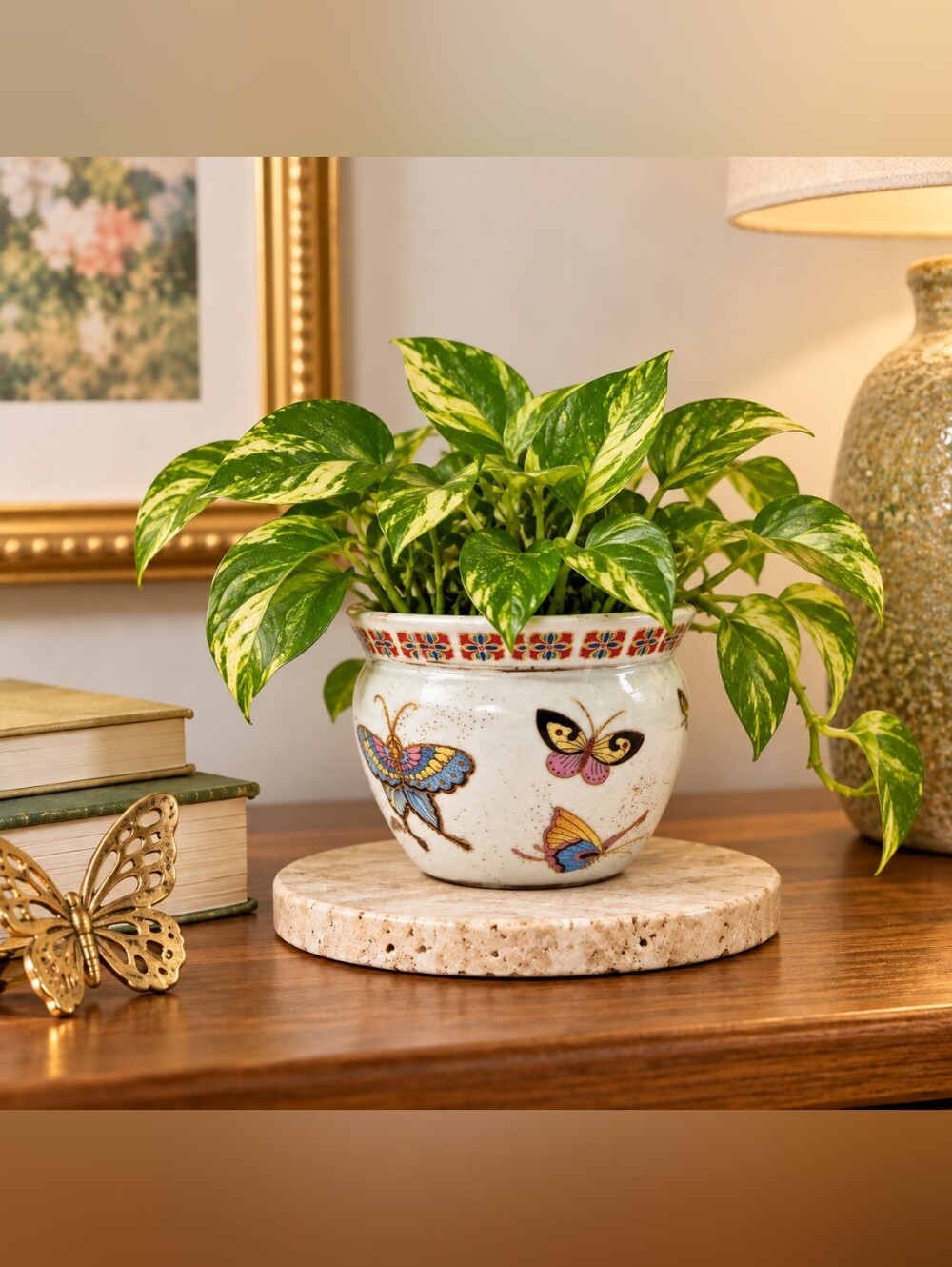 Decorative Butterfly Ceramic Planter